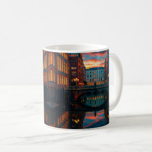 City Sunset Reflection Glow Coffee Mug