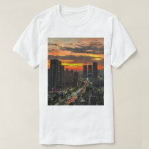 City Sunset Skyline T-Shirt 