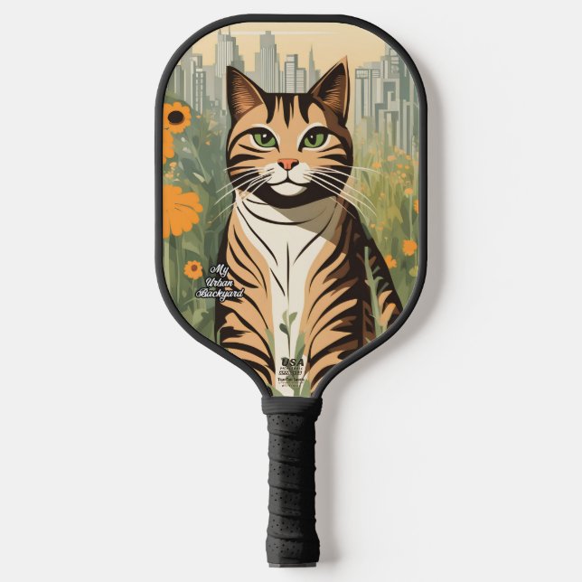 City Tabby Personalised Pickleball Paddle (Front)