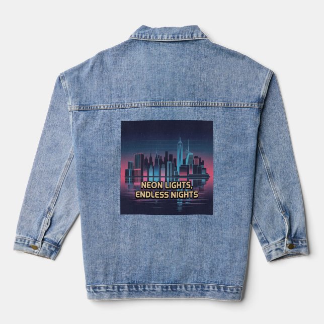 City That Never Sleeps New York Denim Jacket (Back)