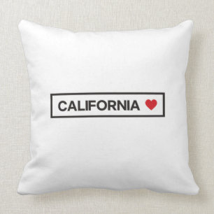 City Town State Country Home I Love California Cushion