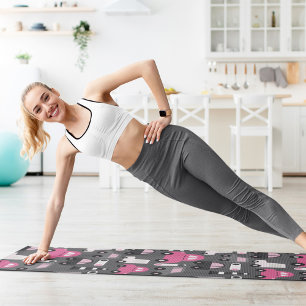 city traffic yoga mat