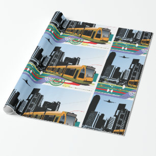 City Tram Wrapping Paper