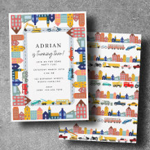 City Transportation Vehicles Truck Second Birthday