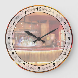City - Vegas - NY - The city bar Large Clock