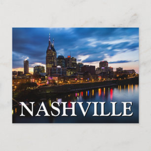 City View at Night   Nashville, Tennessee Postcard