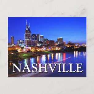 City View at Night   Nashville, Tennessee Postcard