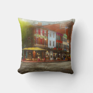 City - Washington DC - Life on 7th St 1912 Cushion