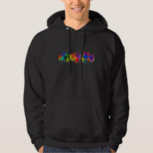 City Watercolor Skyline Home State Souvenir Krakow Hoodie