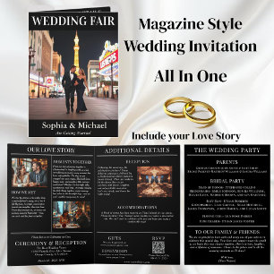 City Wedding Magazine Cover Invitation