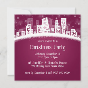 City Xmas Party Invitations