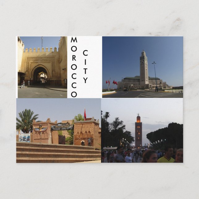 Citys in Morocco Postcard (Front)