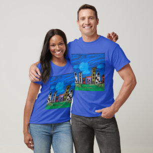 Cityscape Aart by Kids T-Shirt