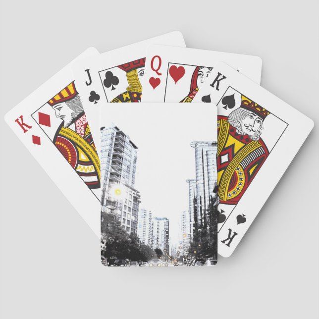 cityscape at night playing cards (Back)