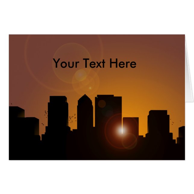 Cityscape at sunrise (Front Horizontal)