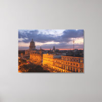 Cityscape at sunset, Havana, Cuba