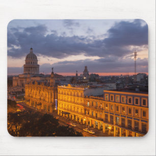 Cityscape at sunset, Havana, Cuba Mouse Mat