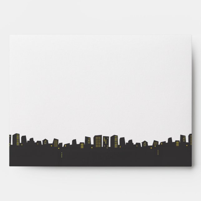 CITYSCAPE Bar Bat Mitzvah Invitation Envelope (Front)
