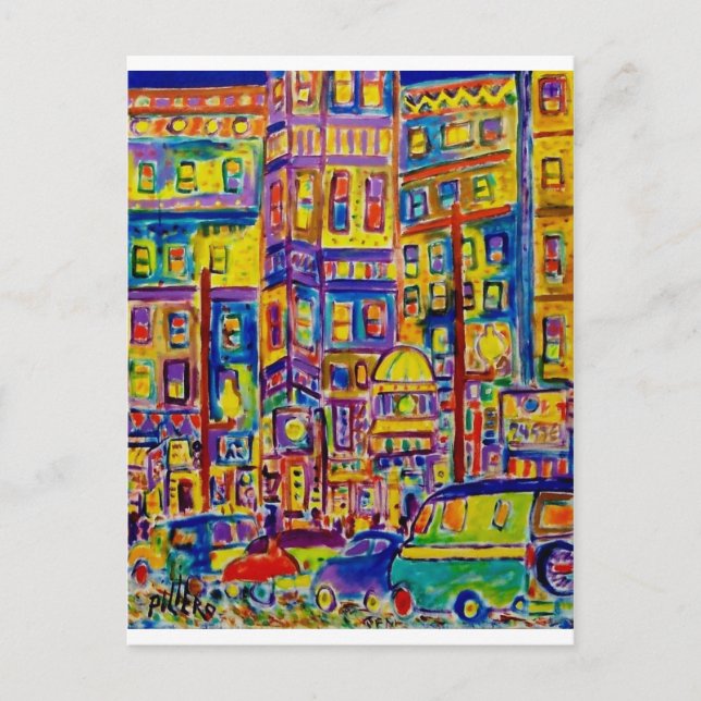 Cityscape Bronx by Piliero Postcard (Front)
