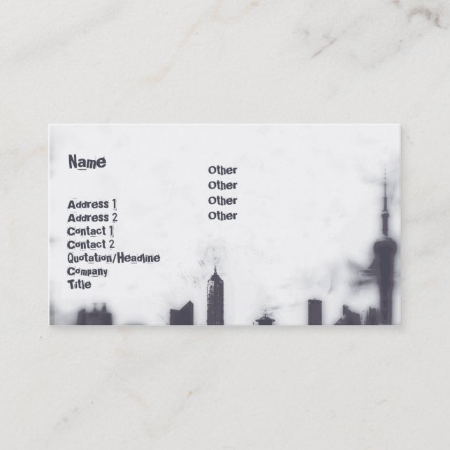 Cityscape - Business Business Card (Front)