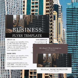Cityscape, Business & Finance Business Card