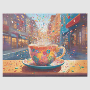 Cityscape Coffee Whimsy Tissue Paper