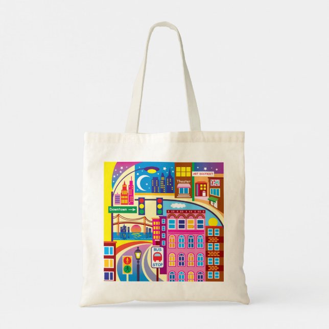 Cityscape Colours Tote Bag (Back)