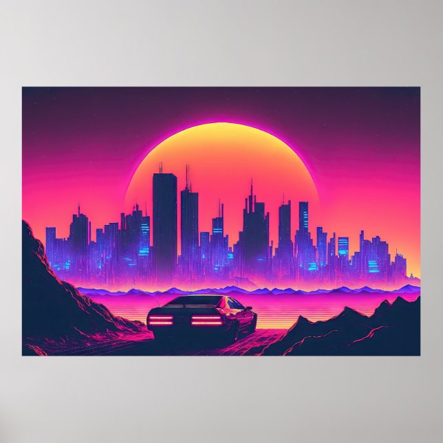 Cityscape Cruiser: Chasing the Sunset Poster (Front)