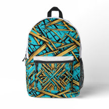 Cityscape golden Cyan Backpack