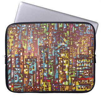 Cityscape hand drawn illustrationart,street,city,s laptop sleeve