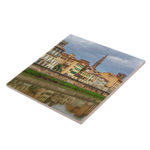 Cityscape Historic Center of Florence, Italy Tile