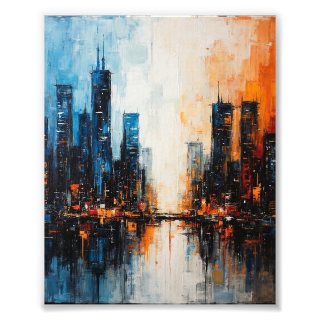 Cityscape in Dual Tones Photo Print (Front)