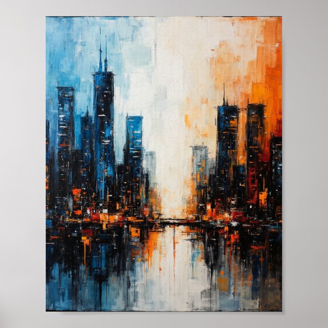 Cityscape in Dual Tones Poster (Front)