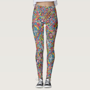 Cityscape-Modern Bauhaus Geometric Pattern  Leggings