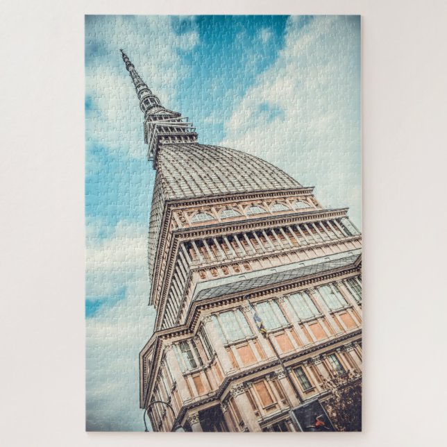 Cityscape of Mole Antonelliana, Turin, Italy Jigsaw Puzzle (Vertical)
