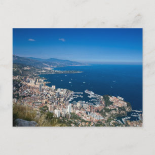 Cityscape of Monaco postcard