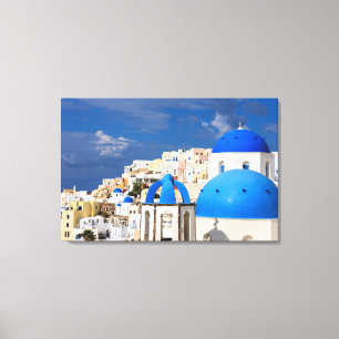 Cityscape of Santorini, Greece Canvas Print