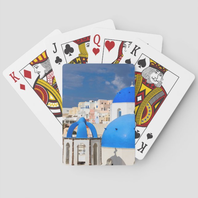 Cityscape of Santorini, Greece Playing Cards (Back)