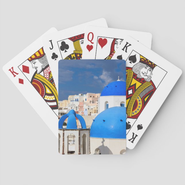 Cityscape of Santorini, Greece Playing Cards (Back)