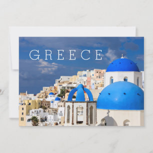 Cityscape of Santorini, Greece Thank You Card