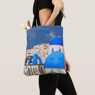 Cityscape of Santorini, Greece Tote Bag