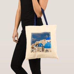 Cityscape of Santorini, Greece Tote Bag
