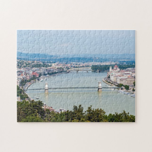 Cityscape of the Danube in Budapest - Hungary Jigsaw Puzzle (Horizontal)