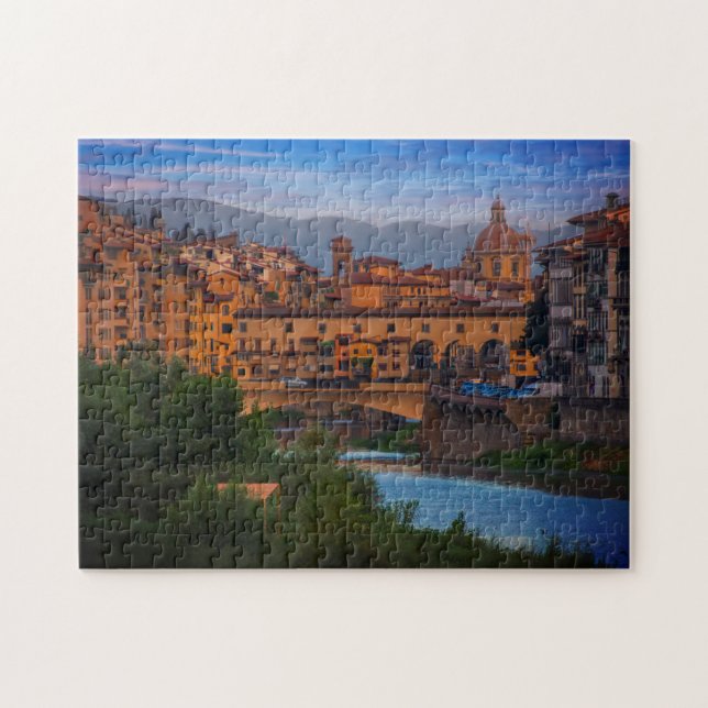 Cityscape Ponte Vecchio, Florence, Tuscany, Italy Jigsaw Puzzle (Horizontal)