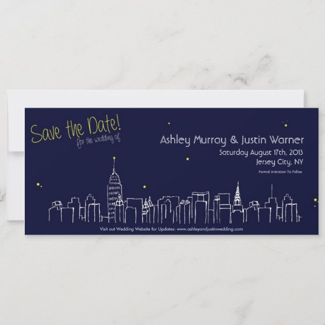 Cityscape Save the Dates - Customisable! Date (Front)