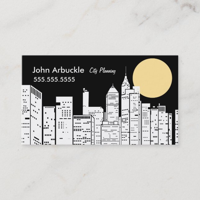 Cityscape Skyline Business Card (Front)