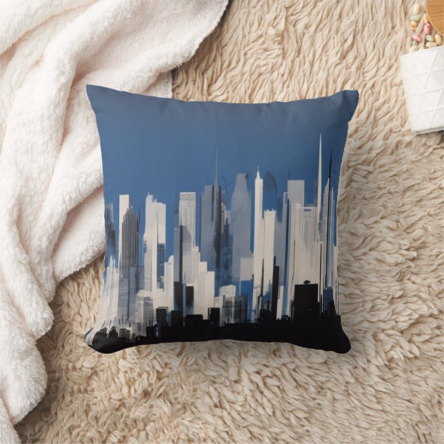 Cityscape Throw Pillow (Blanket)