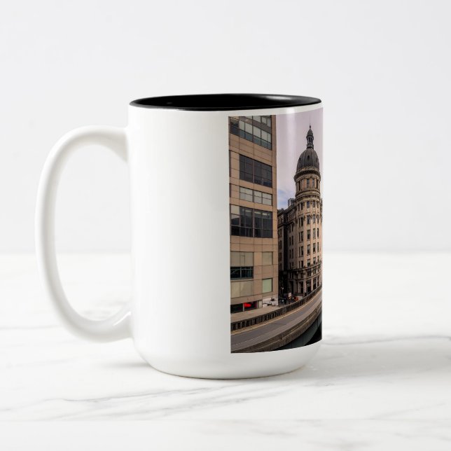 cityscape Two-Tone coffee mug (Left)