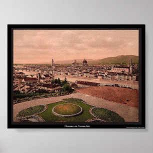Cityscape view, Florence, Italy Poster