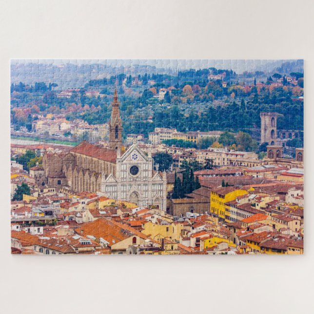 Cityscape with S. Croce Basilica, Florence, Italy Jigsaw Puzzle (Horizontal)